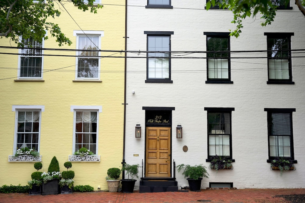 Federal-style townhouses in Old Town Alexandria